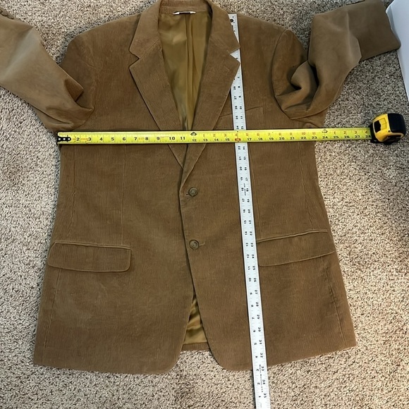 Joseph Feiss Sport Coat Men’s 46 regular Tan khaki corduroy Blazer - Picture 9 of 12